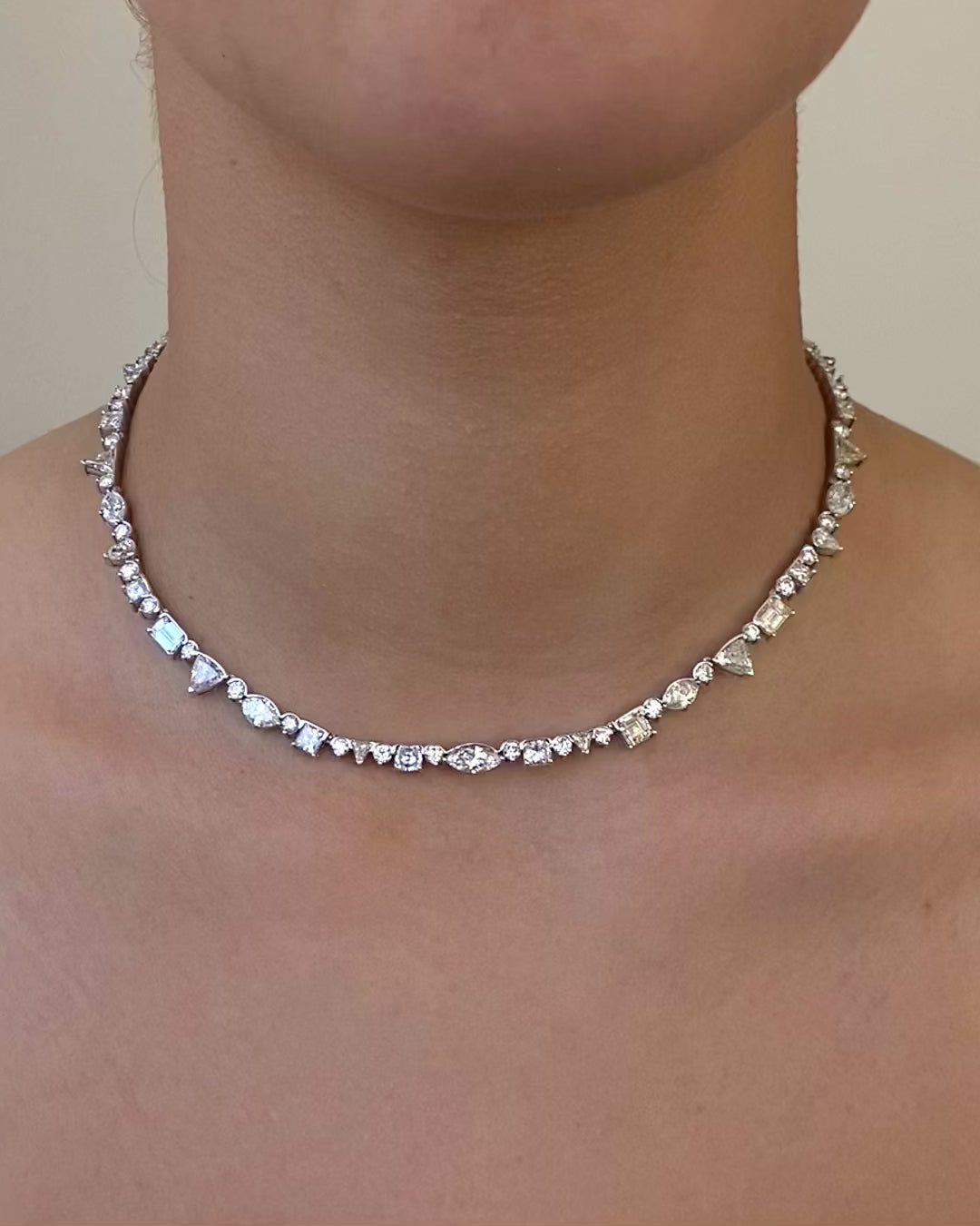 Diamond Dream Multi Shape Wreath Necklace