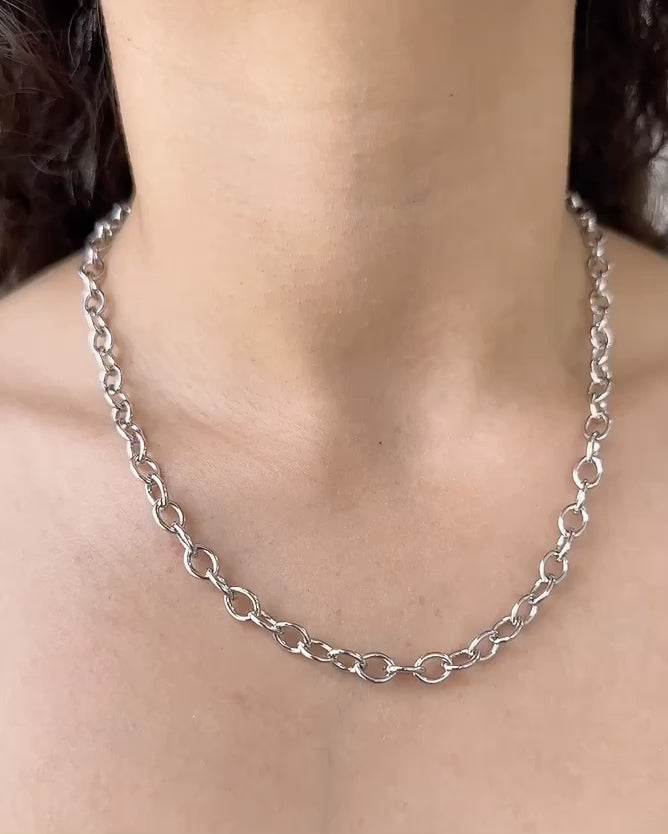 Silver Oval Chain