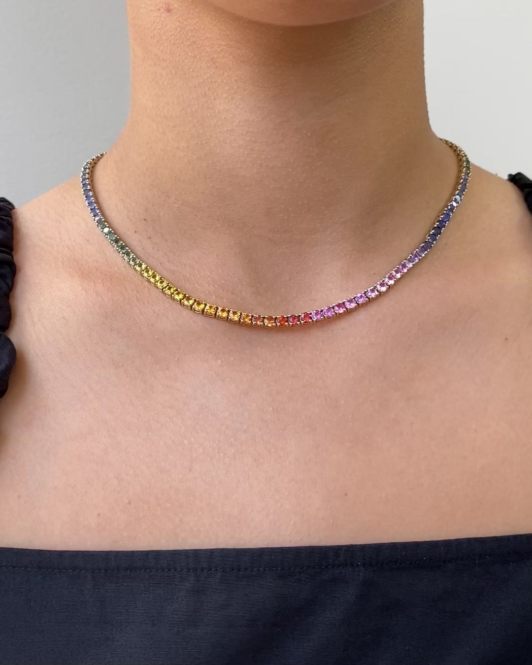 Rainbow Sapphire Necklace