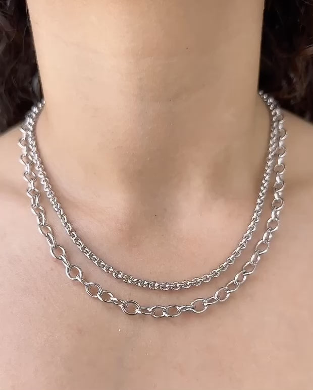 Silver Oval Chain