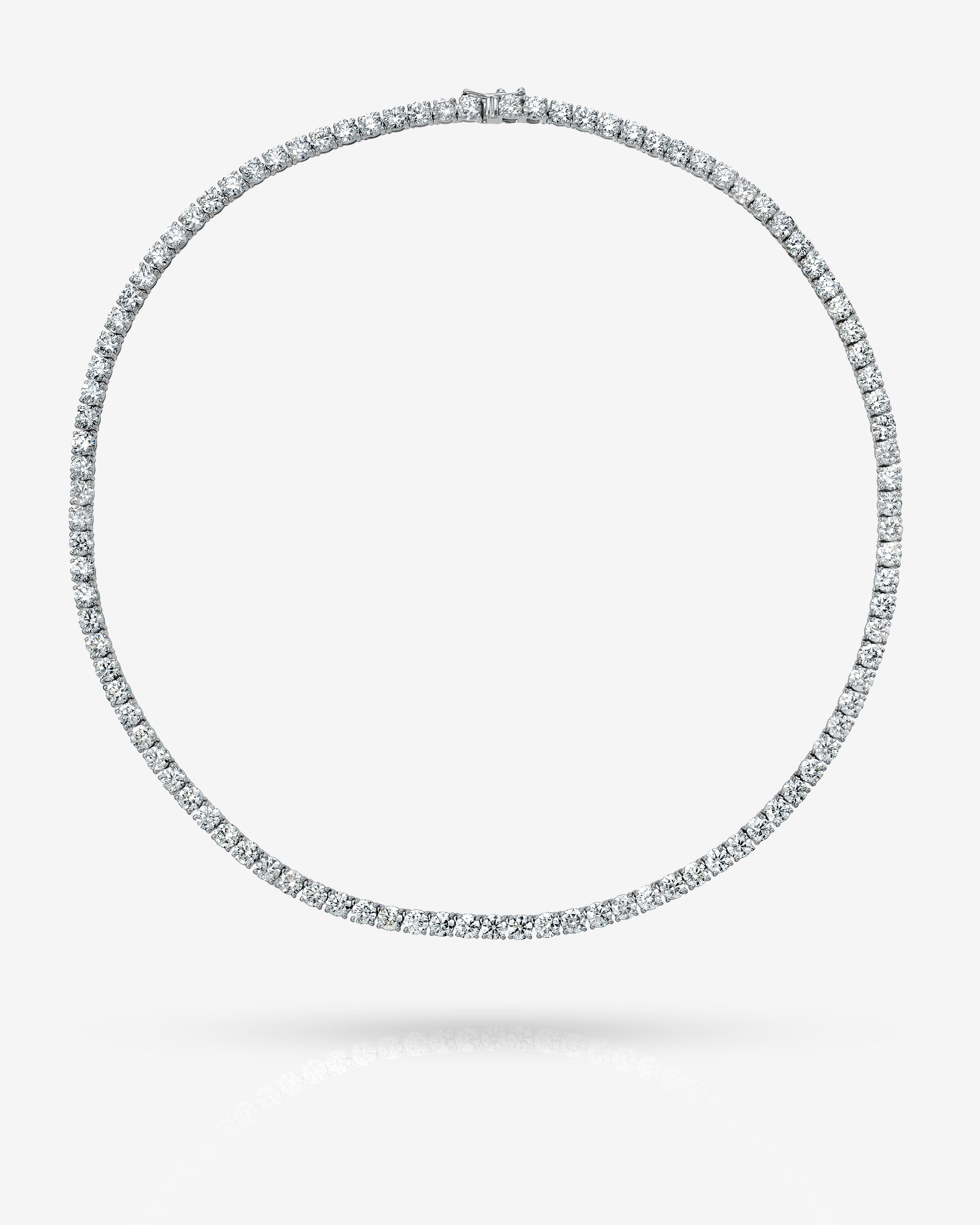 Straight Line Round Tennis Necklace