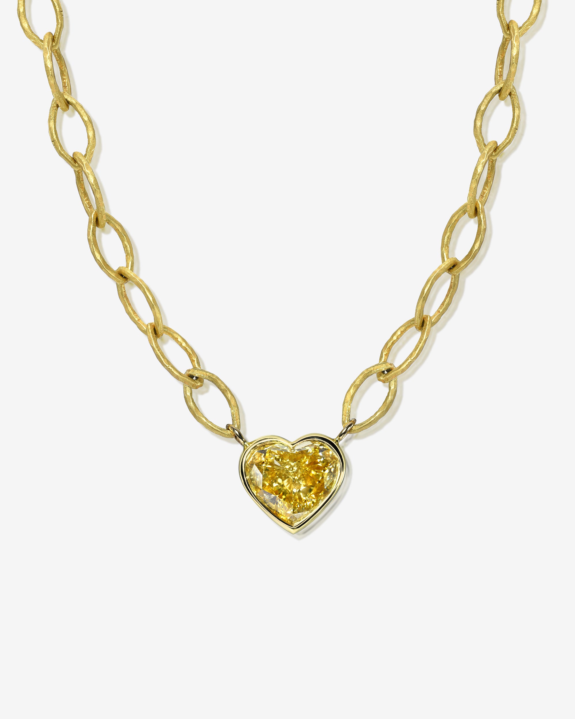 Yellow Heart Cup Necklace